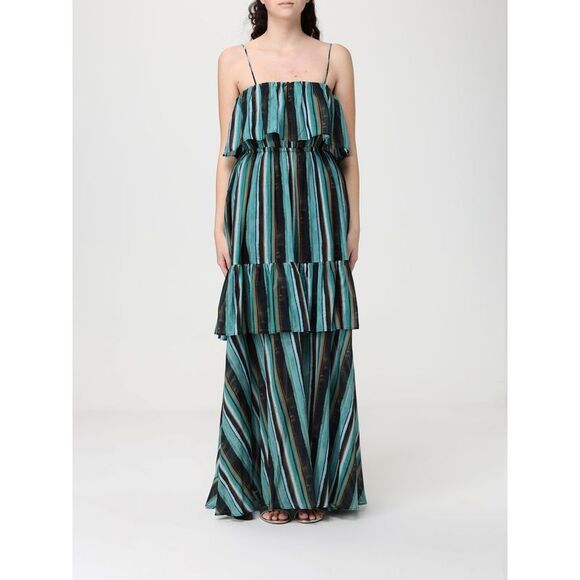 slim fit dress slacks Pinko Donna Abito Barbadine Vgv Verde Grigio/verde Acqua – Vanda Boutique main image 1